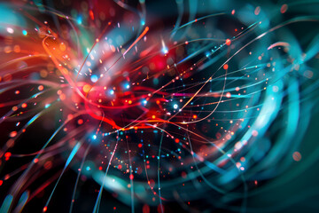 Obraz premium hadron collider and particle decay. AI generative.