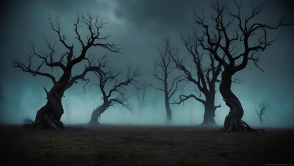 haunting  mist-shrouded forest