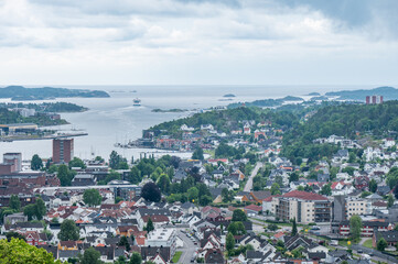 Fototapeta premium An idyllic, small Norwegian coastal town