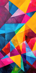 Intensely coloured backgrounds in PopArt style. AI generative.