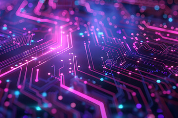 Circuit board. Technology background. 3d rendering, 3d illustration.