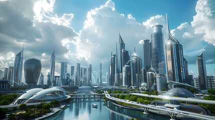 Obraz premium future city