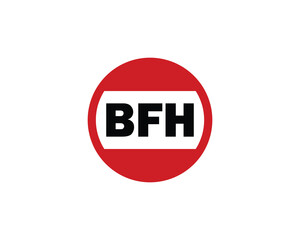 BFH Logo design vector template. BFH Logo design.