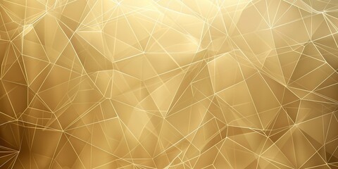 Abstract Background with Golden Lines and Triangles. Light Gradient in the Style of Gold with Golden Texture. High-Resolution and High-Detail Vector Illustration.
