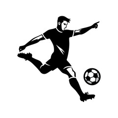 Men football soccer logo icon silhouette illustration