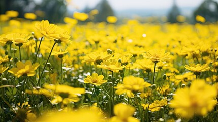 Fototapeta premium field yellow floral