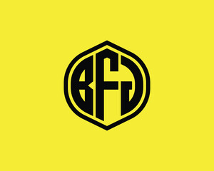 BFJ Logo design vector template. BFJ logo design.