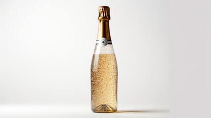 Fototapeta premium clear wine bottle on white