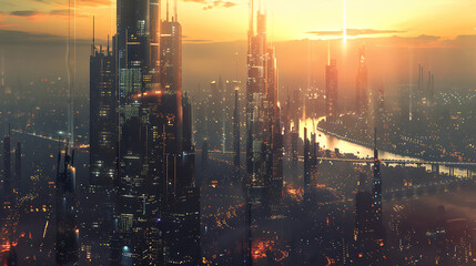 Fototapeta premium future city