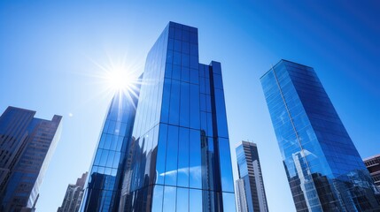 Obraz premium reflection blue stainless steel