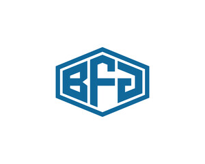 BFJ Logo design vector template. BFJ logo design.