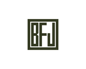 BFJ Logo design vector template. BFJ logo design.