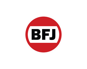 BFJ Logo design vector template. BFJ logo design.