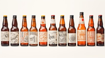 labels beer drawing