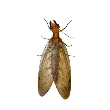 dobsonfly isolated on white background