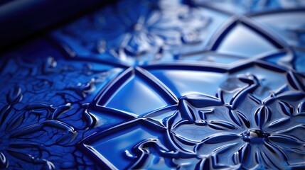 tile royal blue pattern