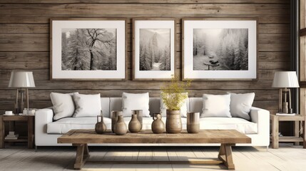 livingroom barn wood frame