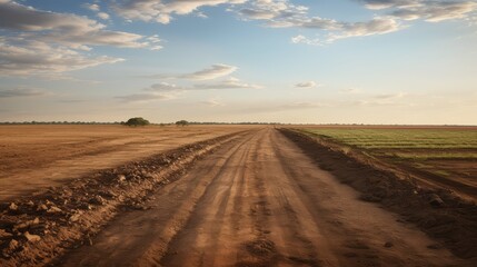 Naklejka premium tractors dirt road