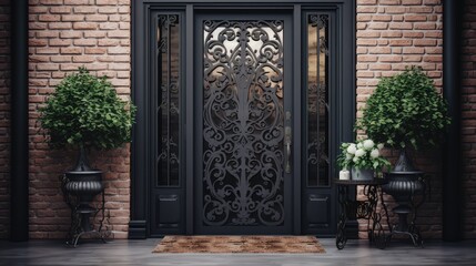 designs wrought iron door
