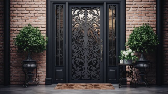 designs wrought iron door