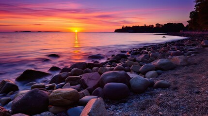 sky purple sunset beach