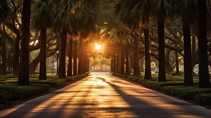 photograph palm trees sun