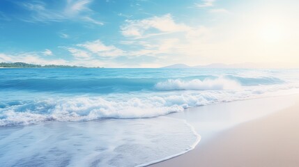 serene soft blue waves