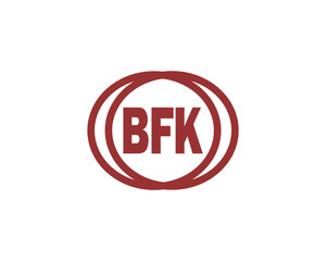 BFK logo design vector template. BFK logo design.