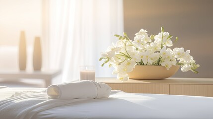 tranquil blurred interior design hotel