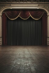 Vintage stage backdrop, showcasing the timeless and sophisticated designs found in vintage stage backdrops.