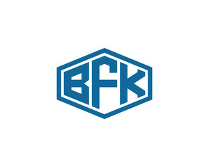 BFK logo design vector template. BFK logo design.
