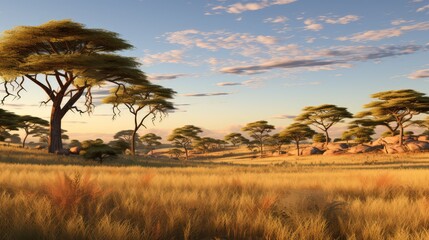 Obraz premium contrast acacia trees