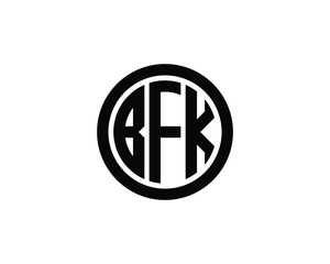 BFK logo design vector template. BFK logo design.