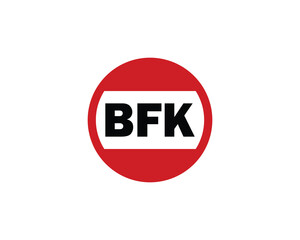 BFK logo design vector template. BFK logo design.
