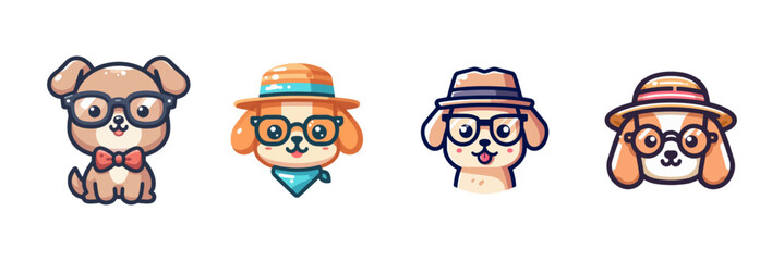 Fototapeta premium cute dog wearing glasses
