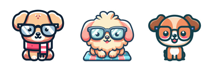 Fototapeta premium cute dog wearing glasses
