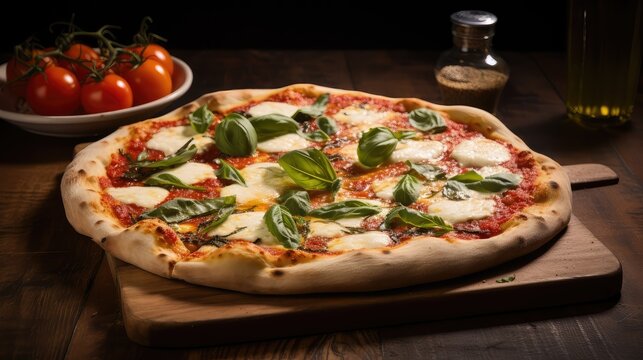 tomto pizza on a table