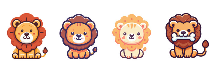 Obraz premium cute baby lion