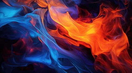 Fototapeta premium glow fire and ice abstract