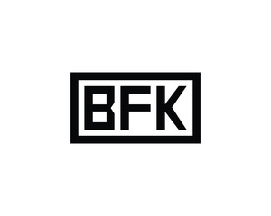 BFK logo design vector template. BFK logo design.