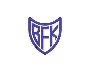 BFK logo design vector template. BFK logo design.