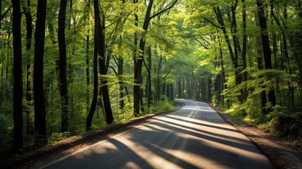 Fototapeta premium wdg road in trees