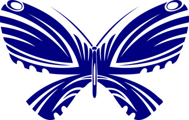 butterfly tribal tattoo illustration