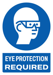 ISO mandatory safety signs v2 tex variation_eye protection required-02 size a4/a3/a2/a1
