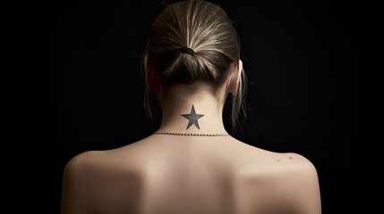 minimalistic star tattoo