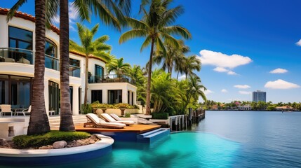 Obraz premium front miami water