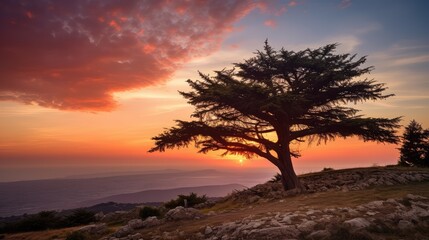 Obraz premium light cedar tree lebanon