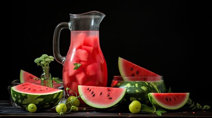refreshing fruit watermelon background