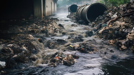 waste sewage water