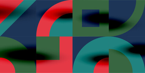 Neo memphis geometric pattern with circles, squares. Pop art abstract background for covers, banners, flyers and posters and other templates